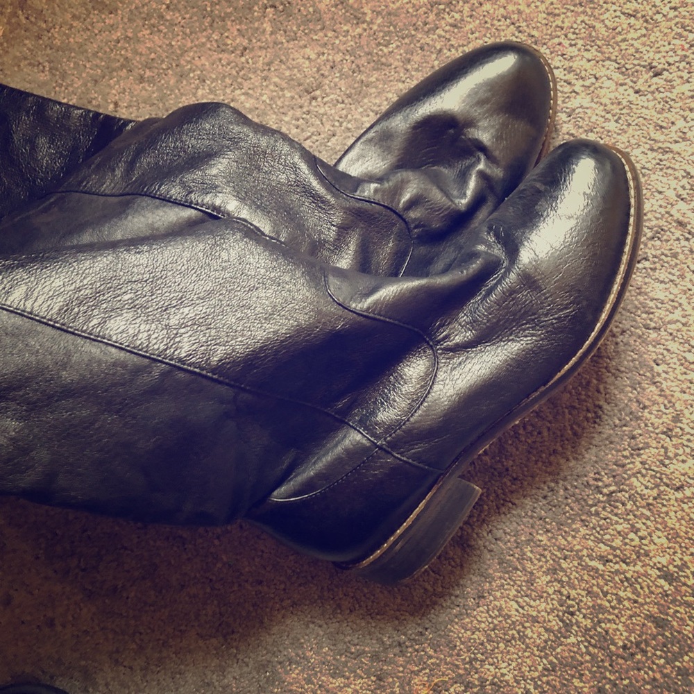 Real Leather Knee high boots